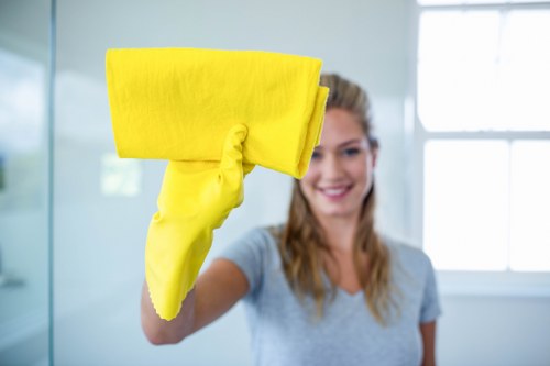 Carpet care specialist in Chase Cross treating high-traffic areas