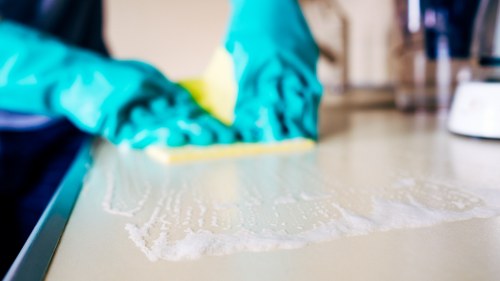 Deep cleaning of high-traffic business carpet in Chase Cross